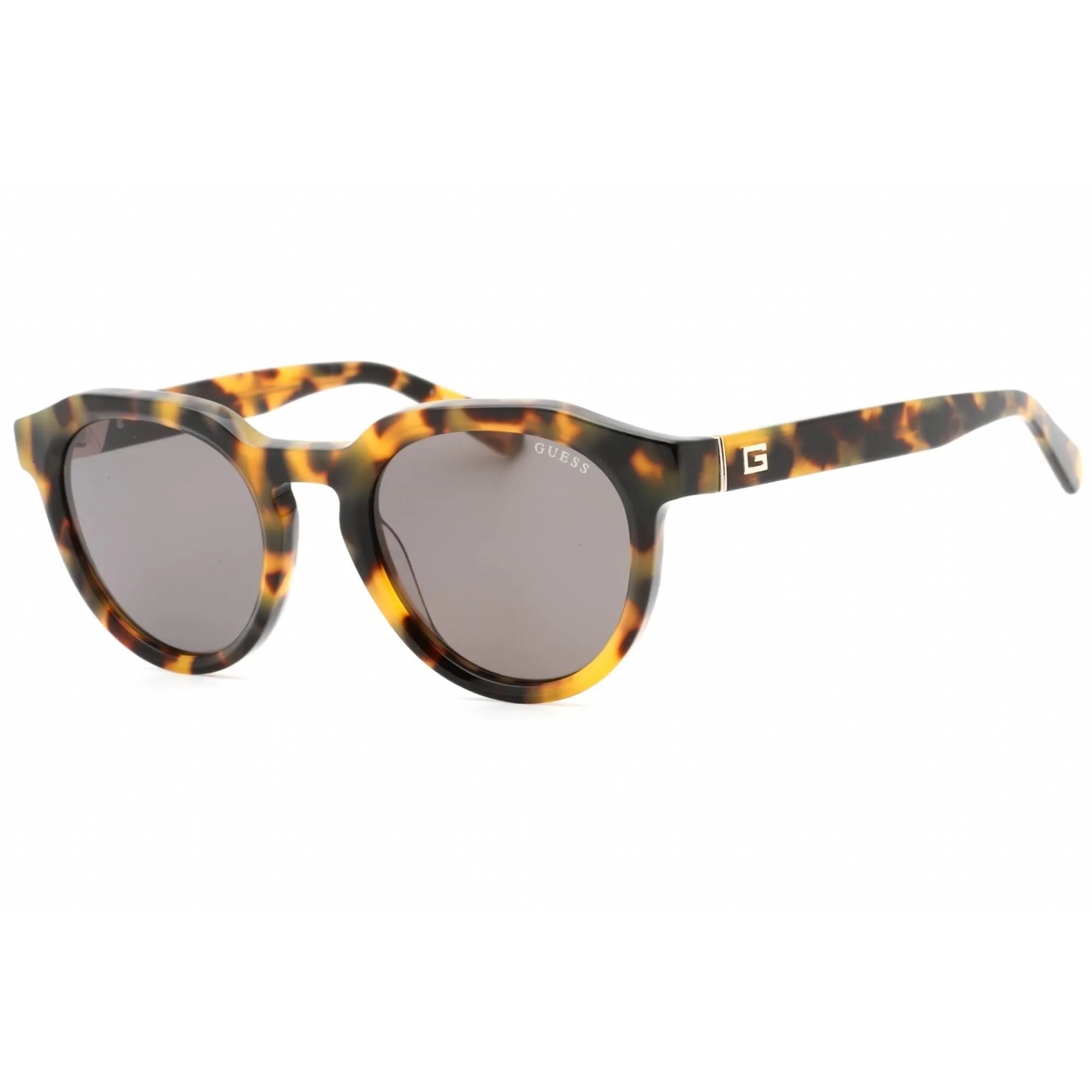 Guess Men's Sunglasses - Green Lens Blonde Havana Round Full Rim Frame | GU00063 53N