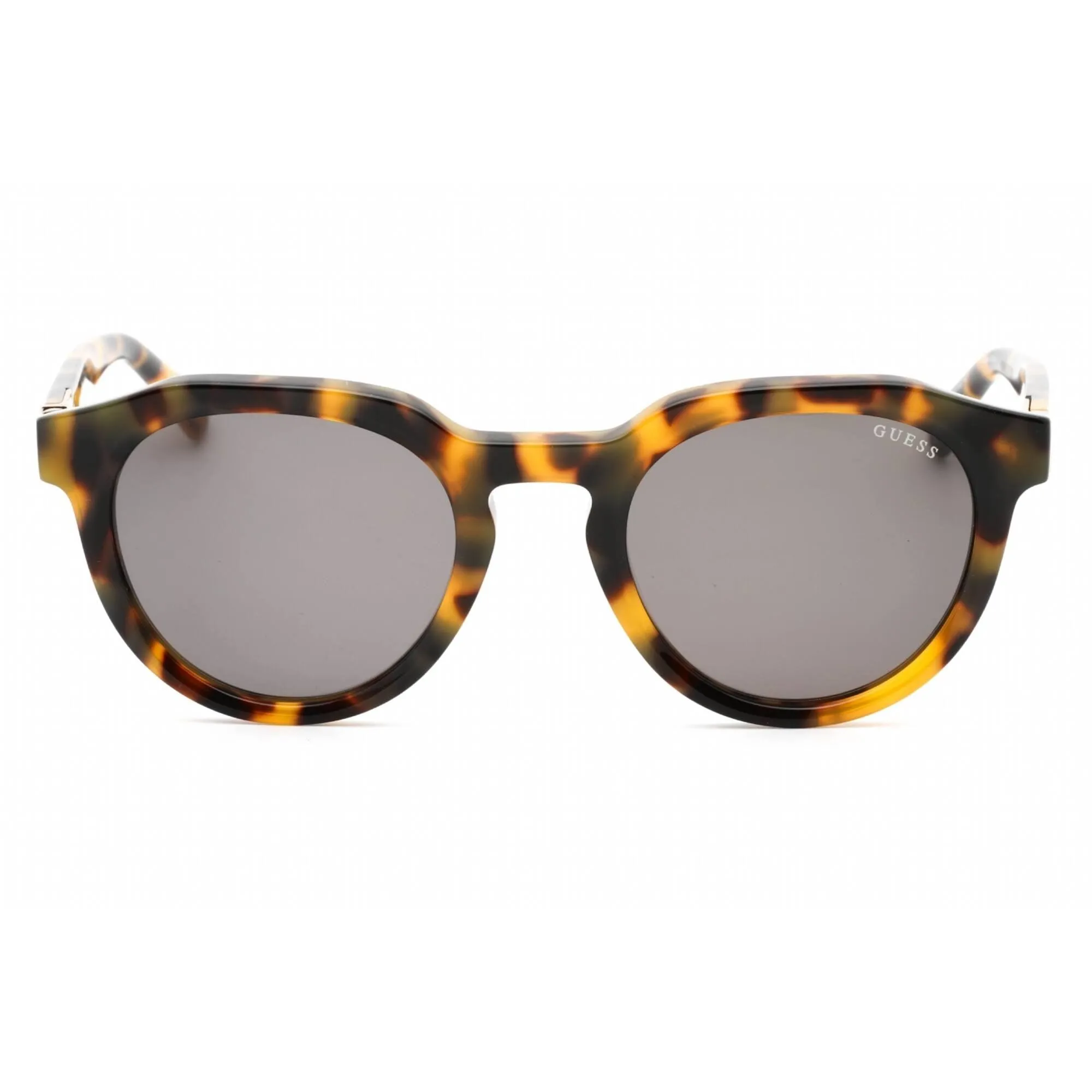 Guess Men's Sunglasses - Green Lens Blonde Havana Round Full Rim Frame | GU00063 53N