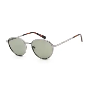 Guess Unisex Sunglasses - Shiny Gunmetal Round Full-Rim Metal Frame | GU5205 08N
