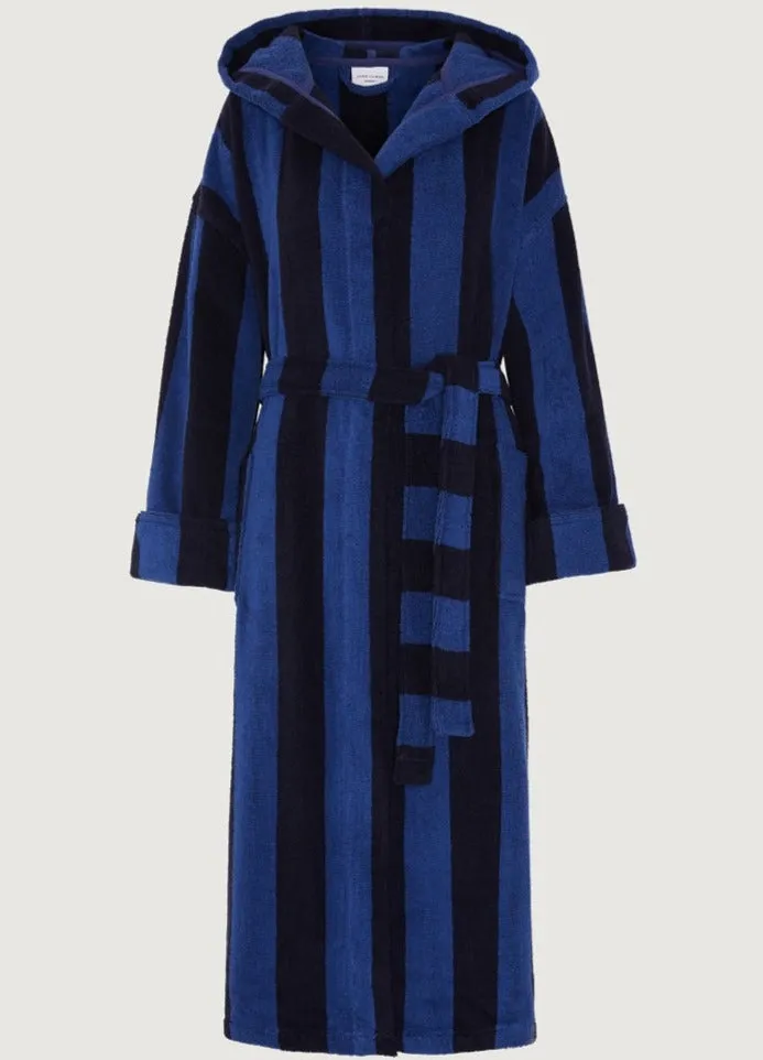 JC "Stripe Hooded Robe" in Blue