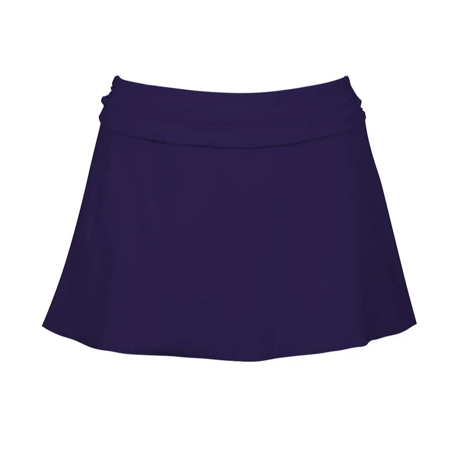 Karla Colletto Basics Ruched A-Line Mini Skirt