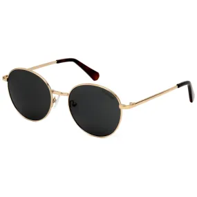 Kenneth Cole Reaction Unisex Sunglasses - Full Rim Gold Round Metal Frame | KC2839 32A