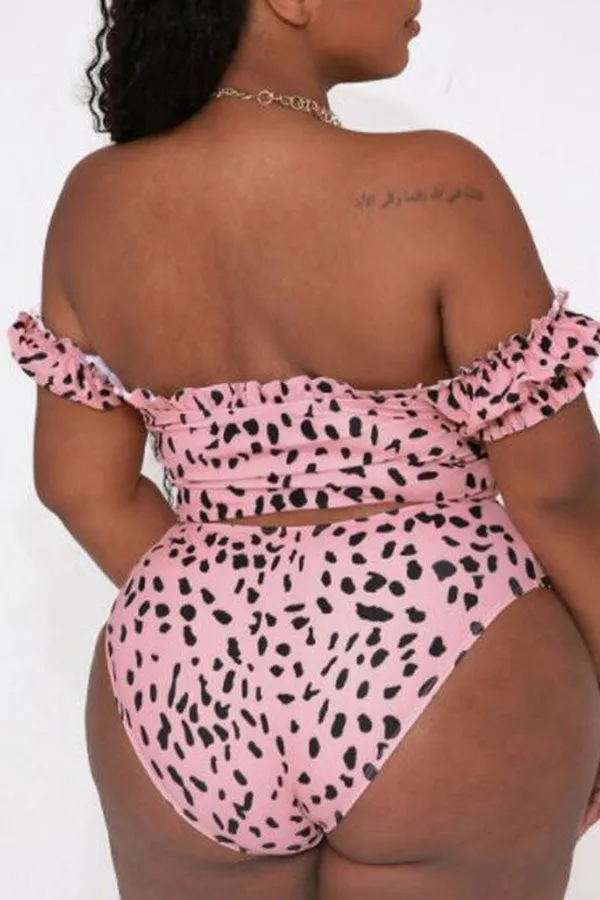 Leopard Print Classic Lace-Up Bikini
