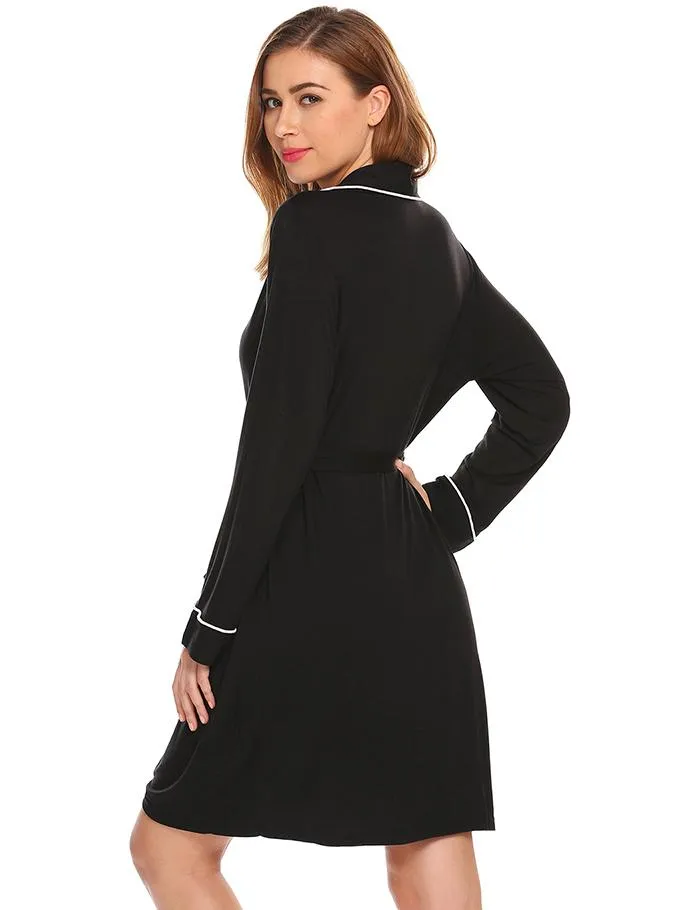 Long Sleeve Kimono Style Belted