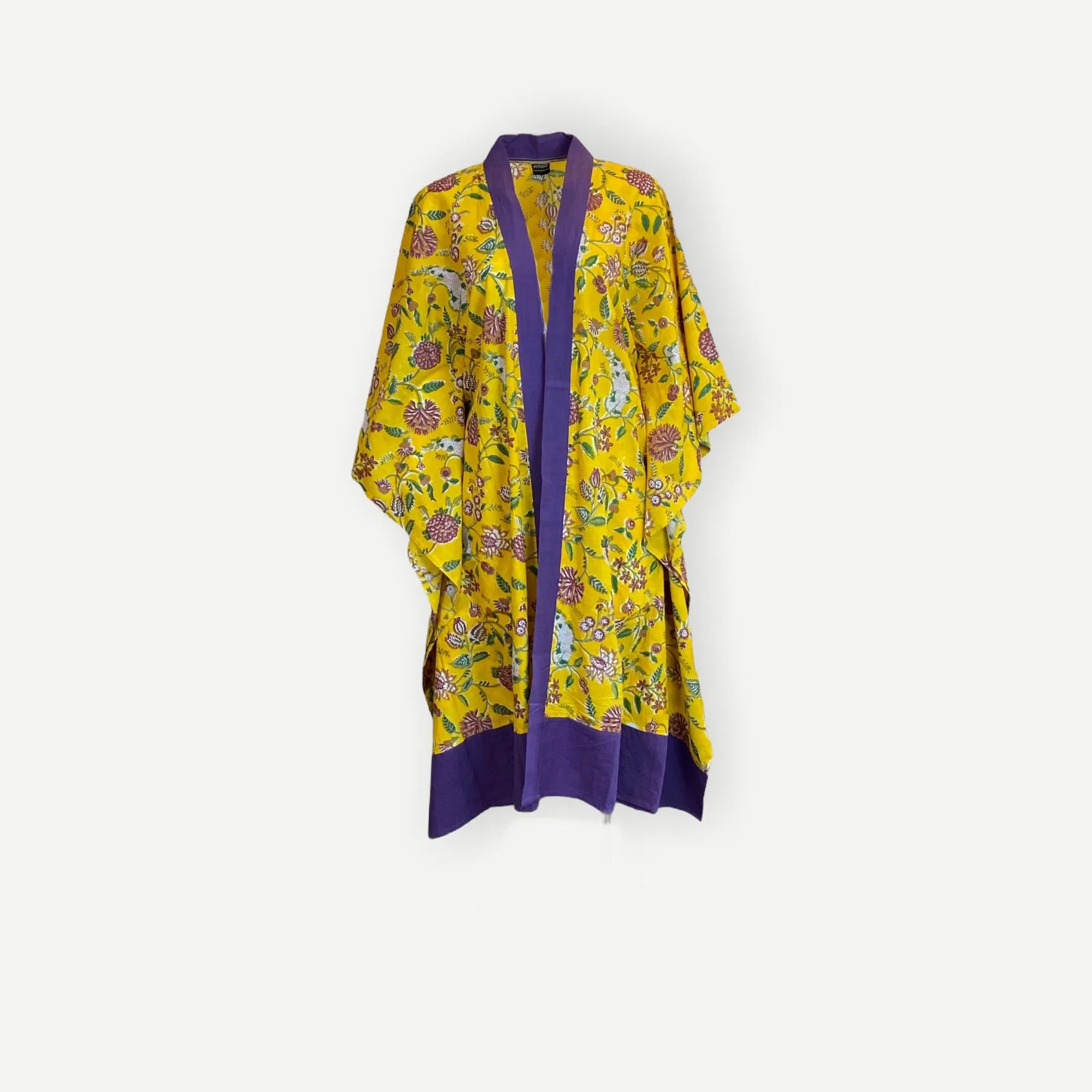 Longline Cotton Coverup  - Yellow