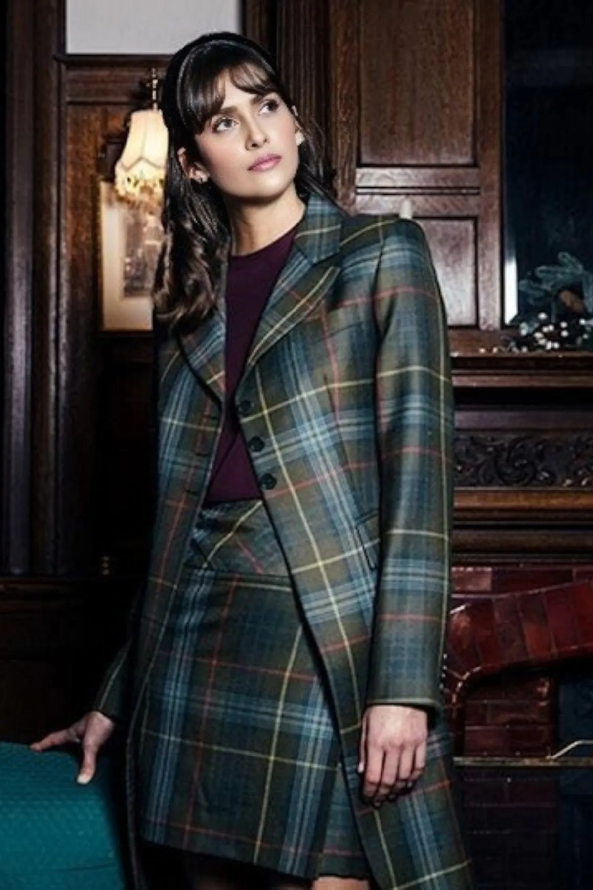 Longline Tartan Jacket