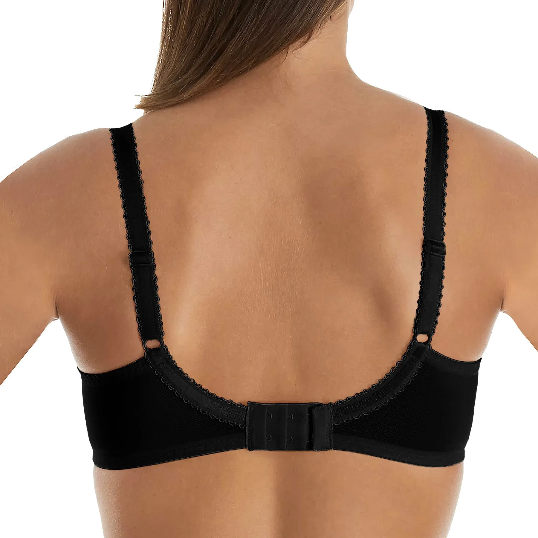 Nicole See-Thru Lace Underwire Bra B2271 - Black/Red