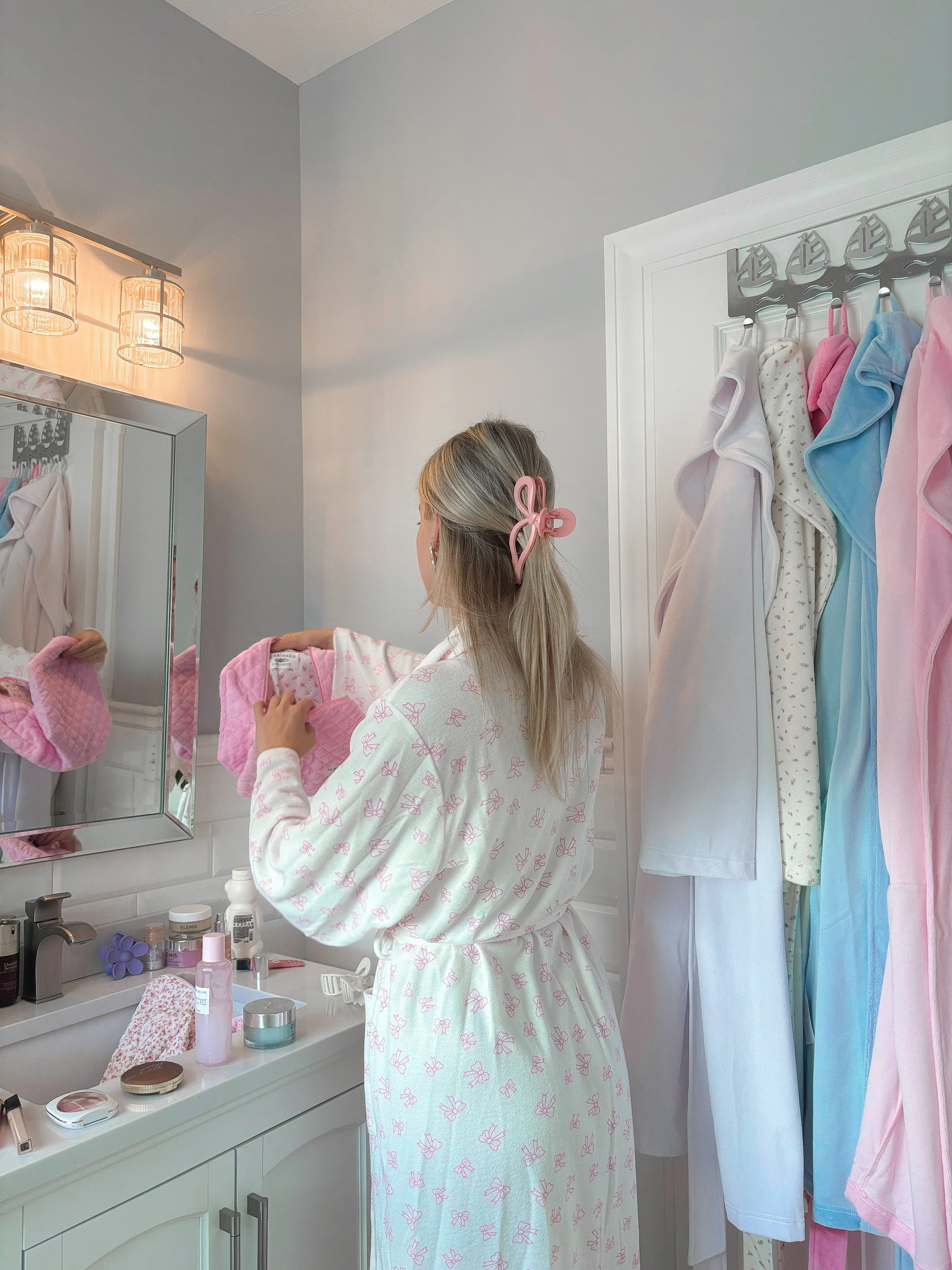 Pink Bows Hotel Robe