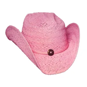 Pink Cowgirl Straw Hat