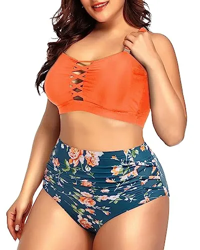 Plus Size High Waisted Bikini Sets