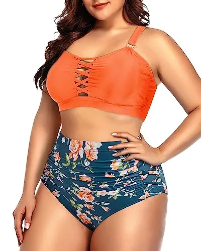 Plus Size High Waisted Bikini Sets