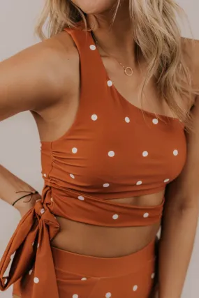 Polka Dot One Shoulder Sweet Strappy Bikini