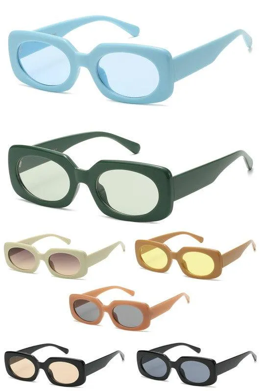 Polymer Squoval Retro Sunglasses