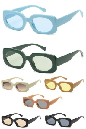 Polymer Squoval Retro Sunglasses