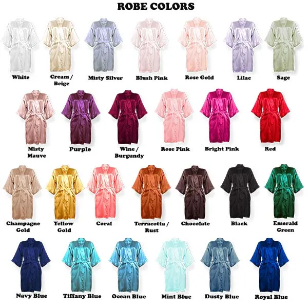 Radiant Template Personalized Robes - Name and Ring Design - Sizes 3T-6XL - Custom Robes for Bride