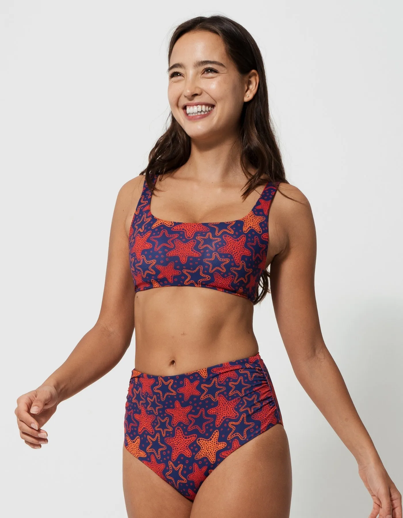 Red Starfish Womens Tank Bikini Top