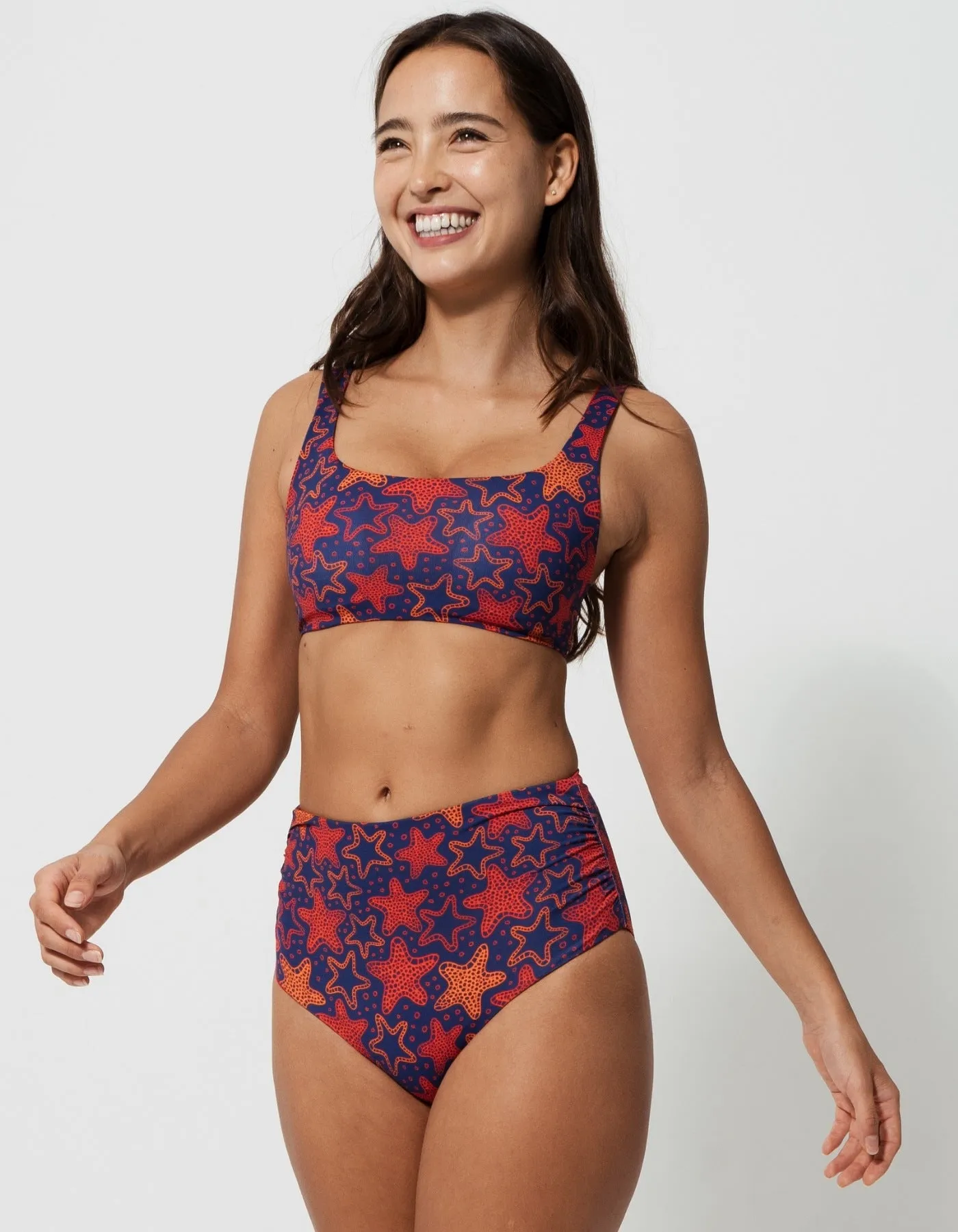 Red Starfish Womens Tank Bikini Top