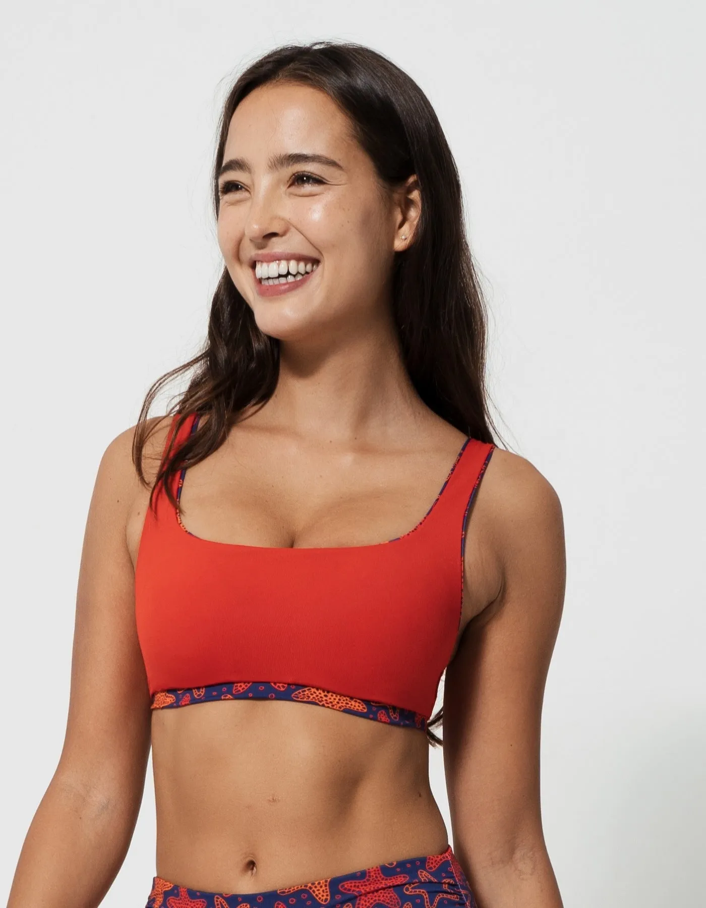 Red Starfish Womens Tank Bikini Top