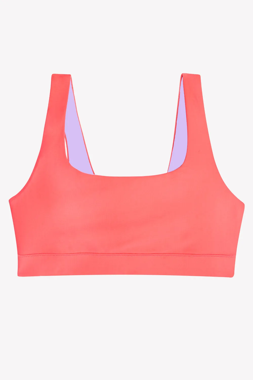 Reversible Bralette Bikini Top | Punchy Peach/Lilac Iris