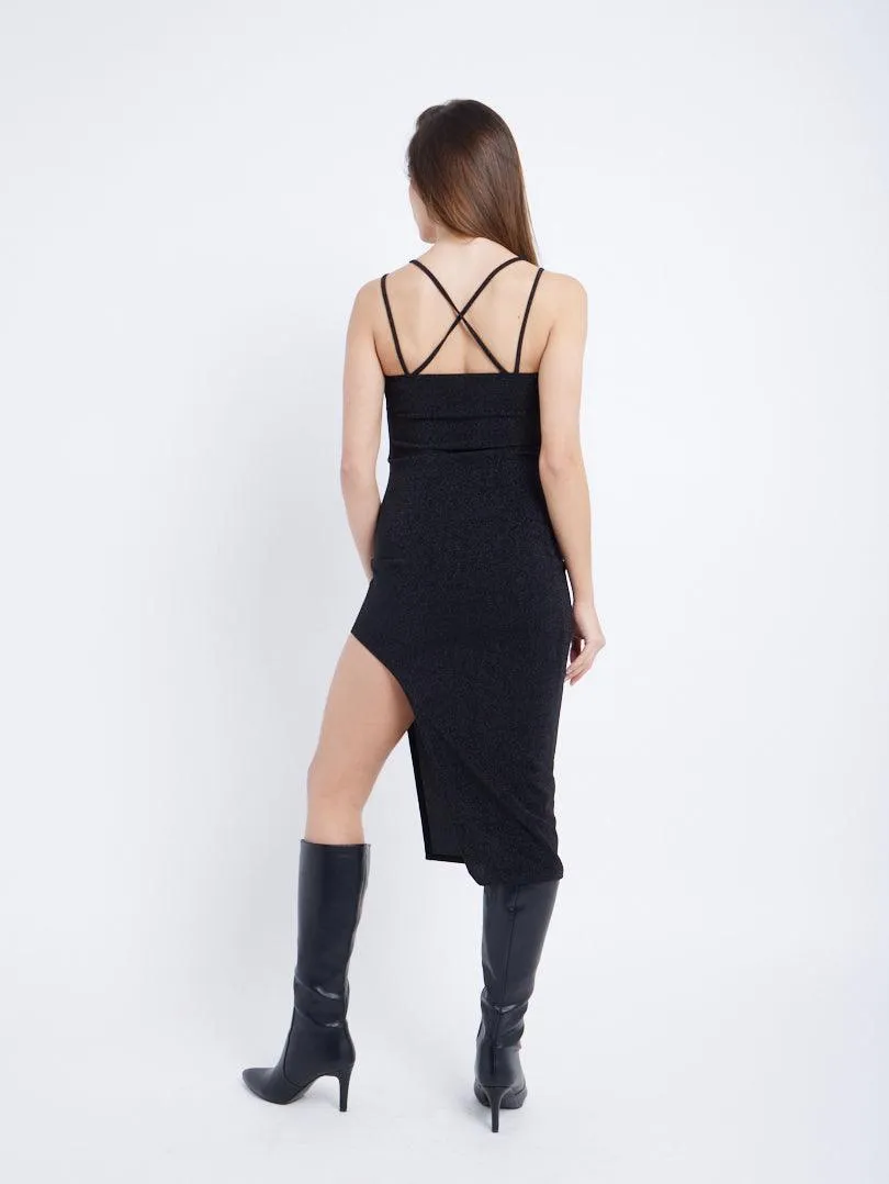 Robe de soirée asymétrique