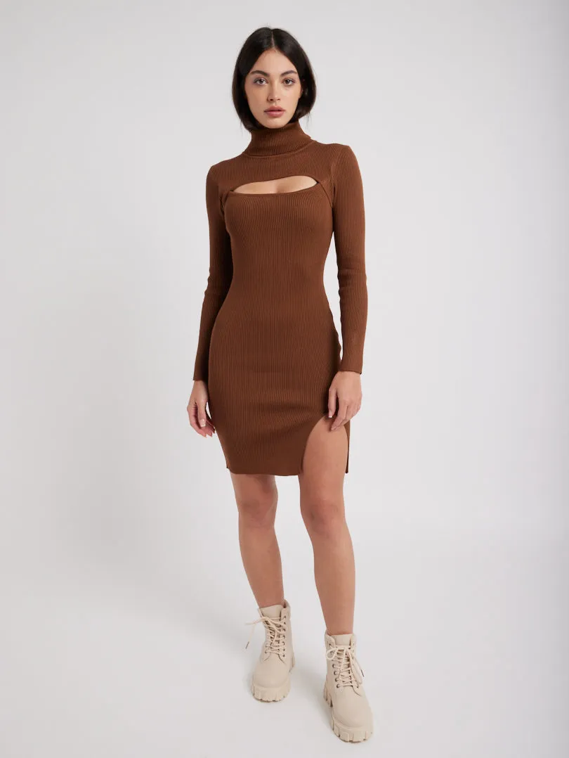 Robe en maille cut out