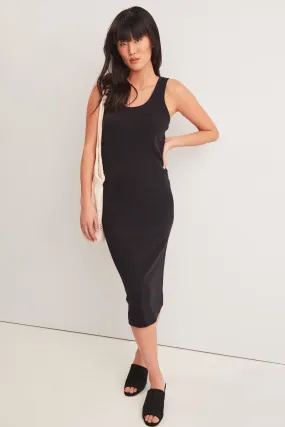 Robe longue côtelée - Femme