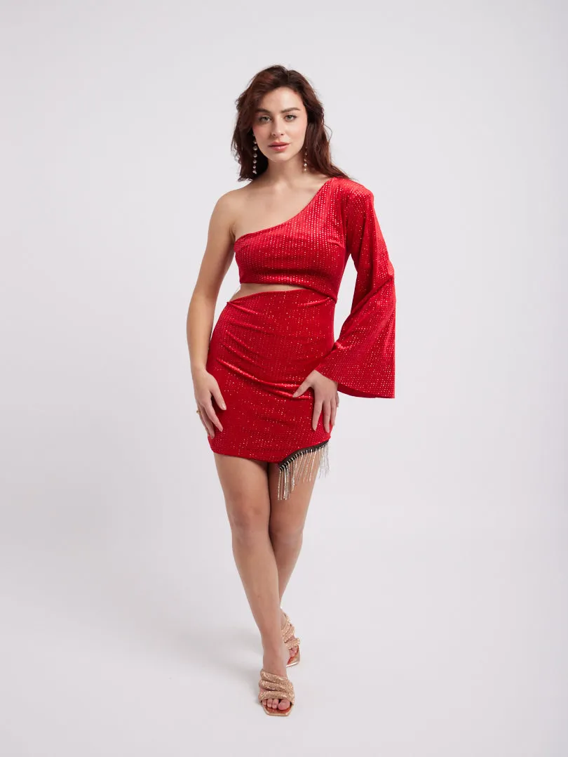 Robe velours et paillettes