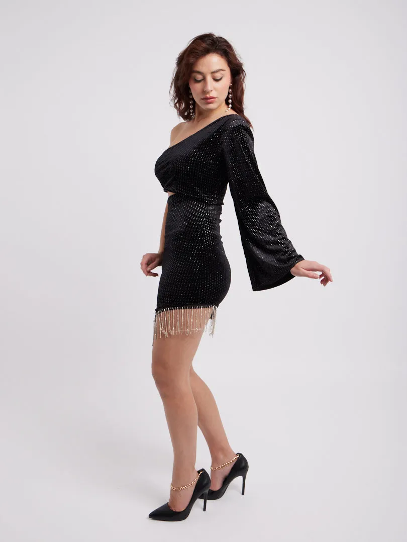 Robe velours et paillettes