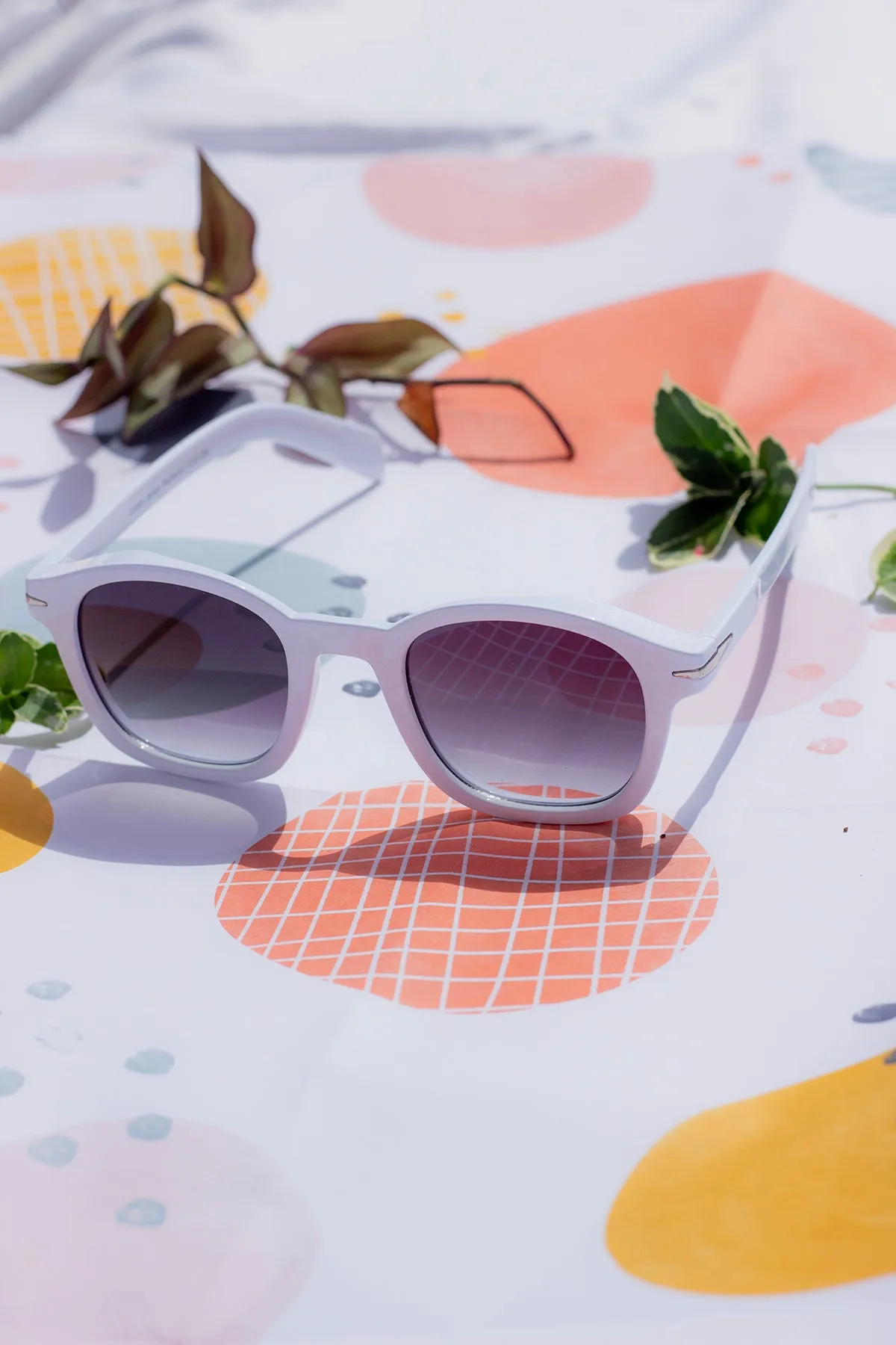 Rounded Square Retro Pin Style Sunglasses