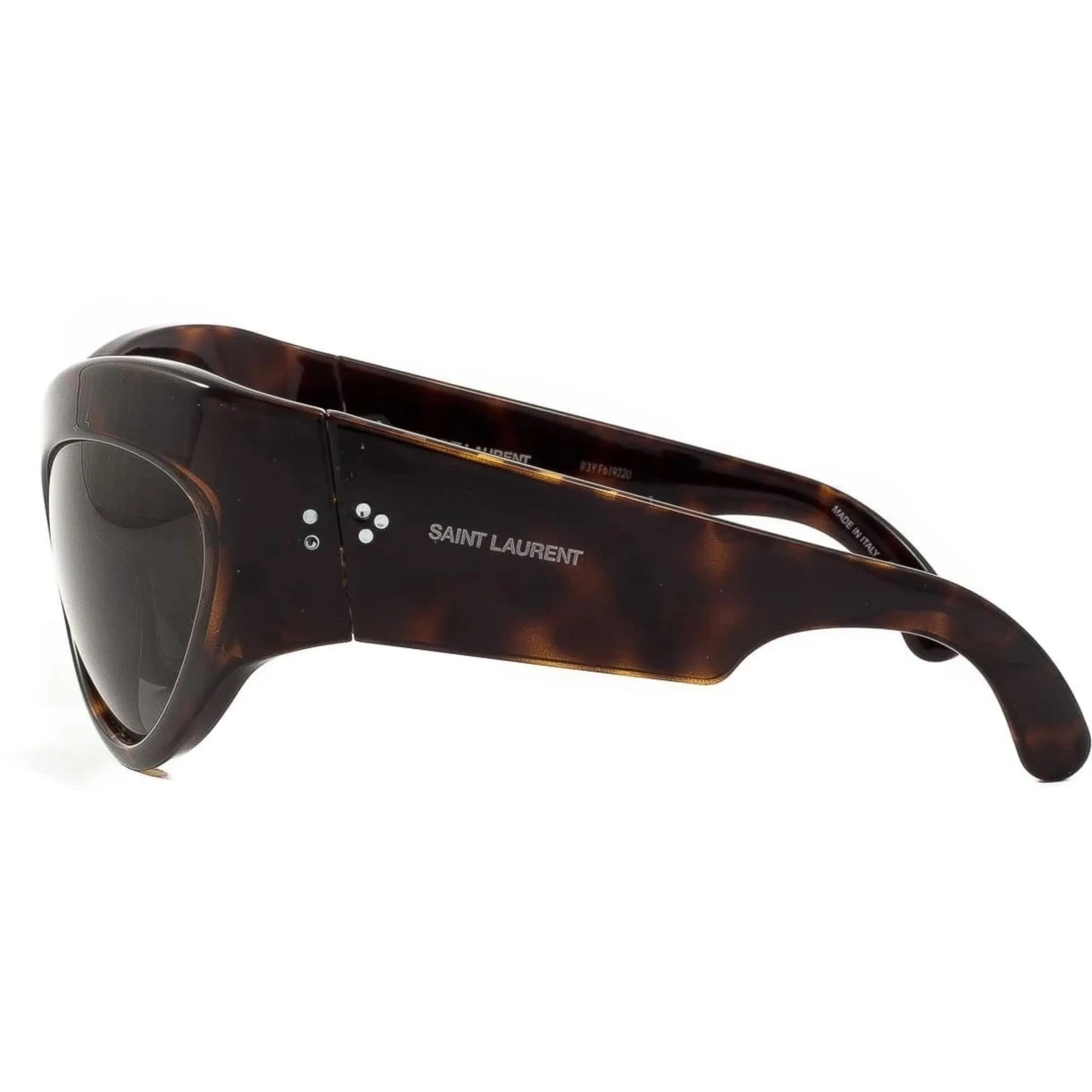 Saint Laurent Women's Sunglasses - Havana Acetate Cat Eye Frame Grey Lens | SL73 002
