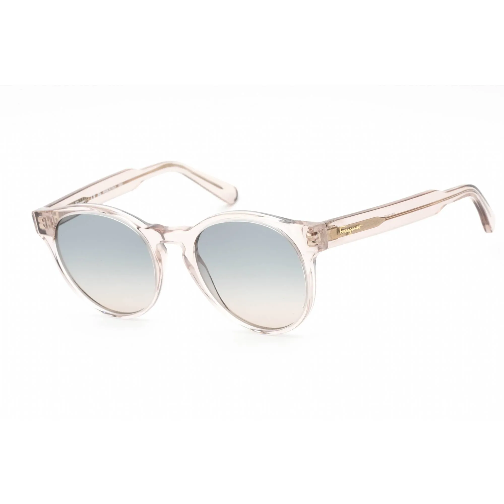 Salvatore Ferragamo Women's Sunglasses - Crystal Nude Plastic Round | SF1068S 260