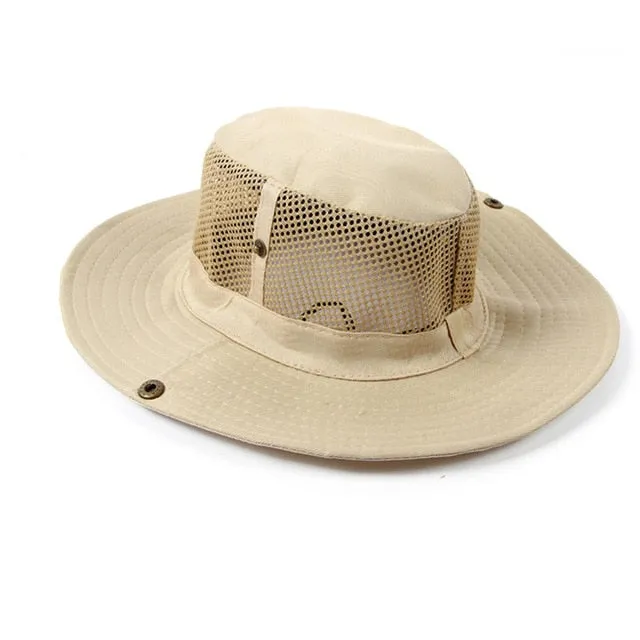 Sidiou Group Men Outdoor Camping Fishing Cap Sun Protection Boonie Bucket Hat Wide Brim