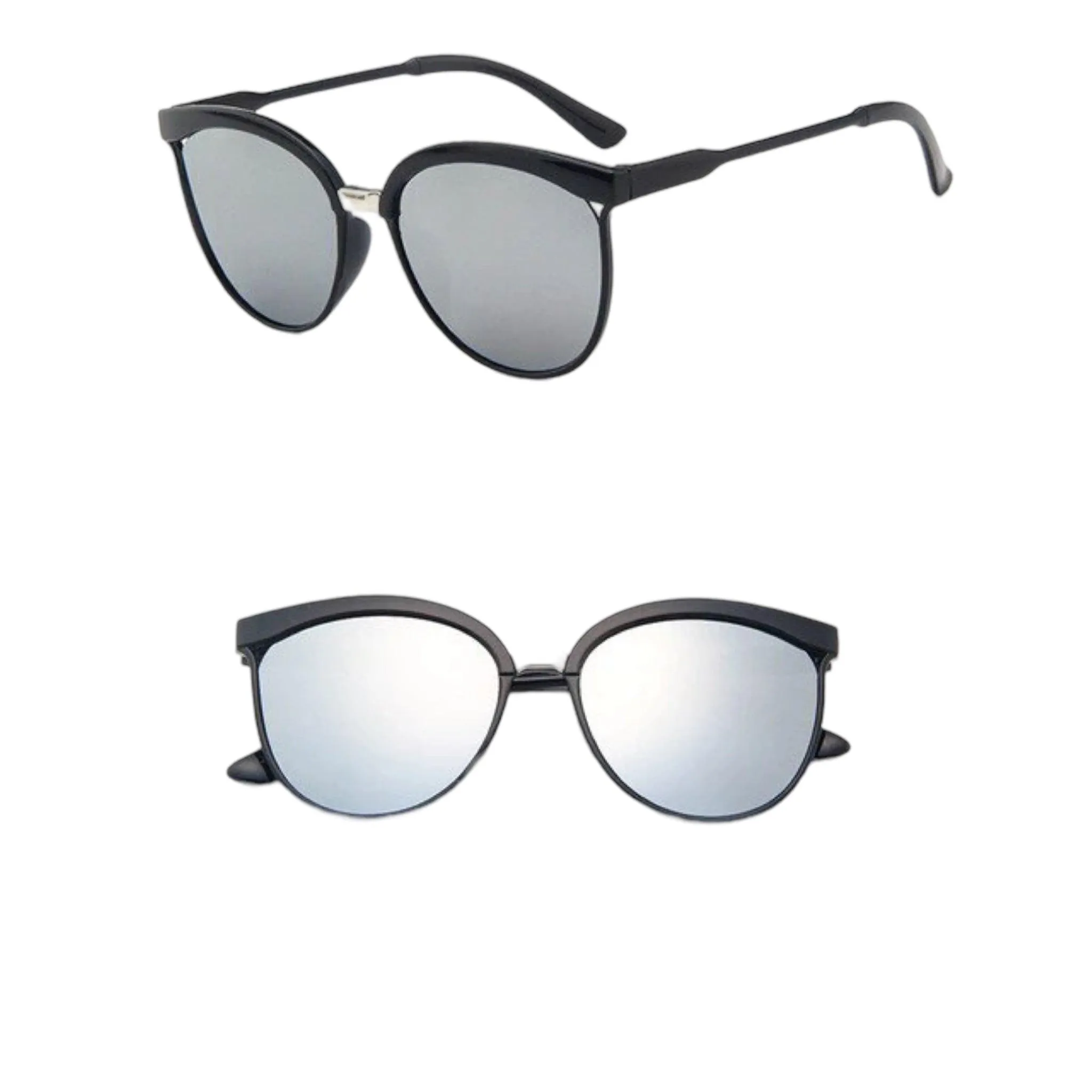 Silver Mirrored Round Lux Sunglasses