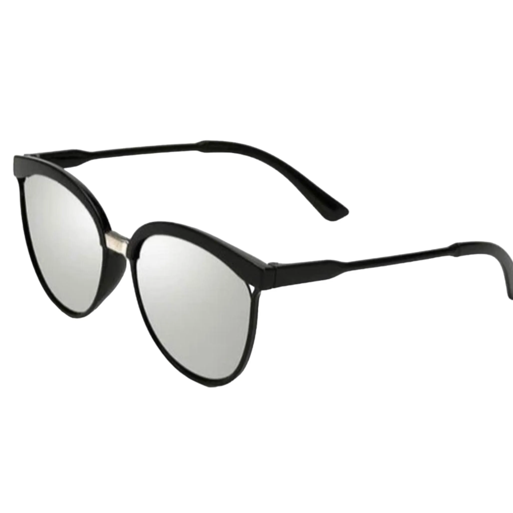 Silver Mirrored Round Lux Sunglasses