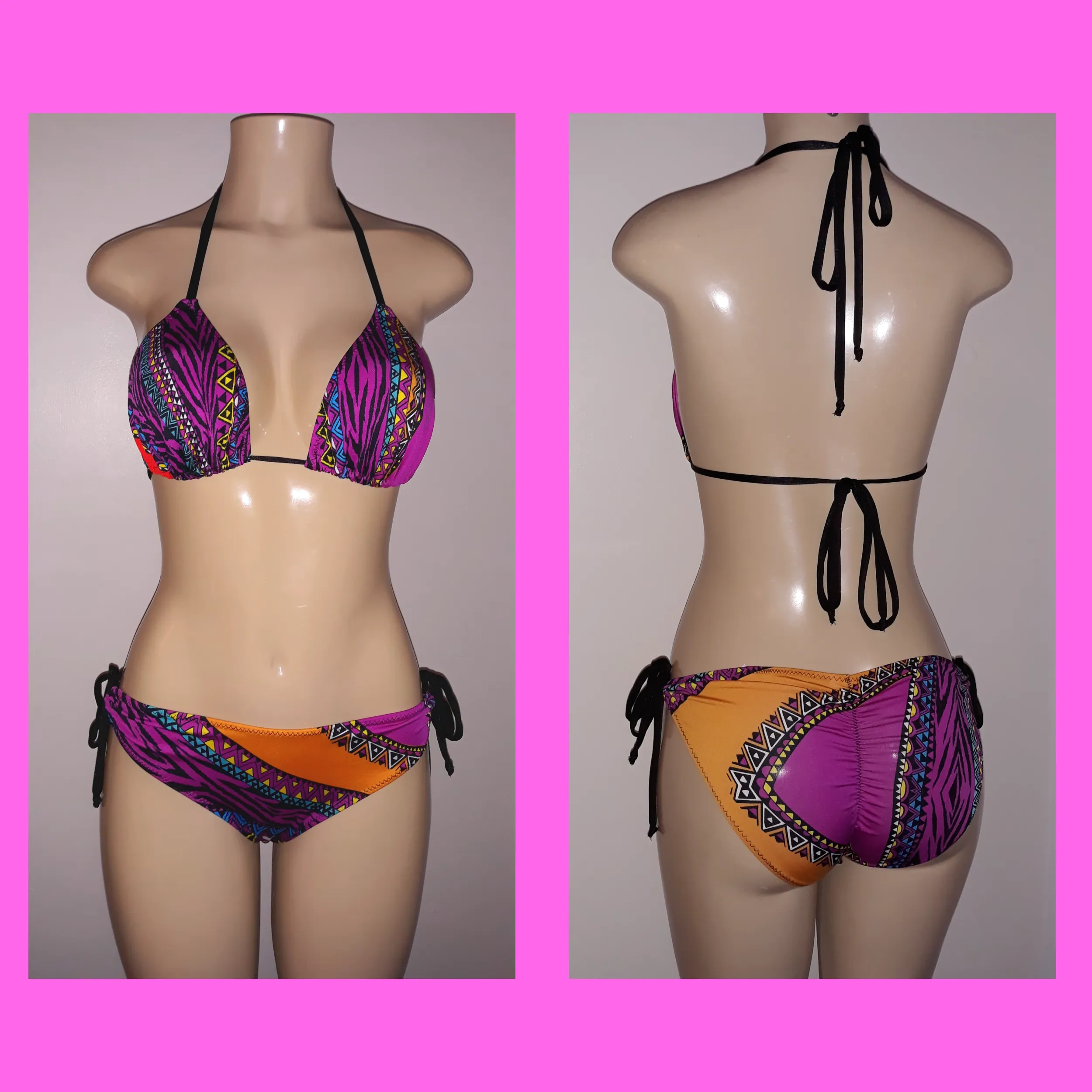 Sliding triangle top bikinis. Tie sides bikini bottoms