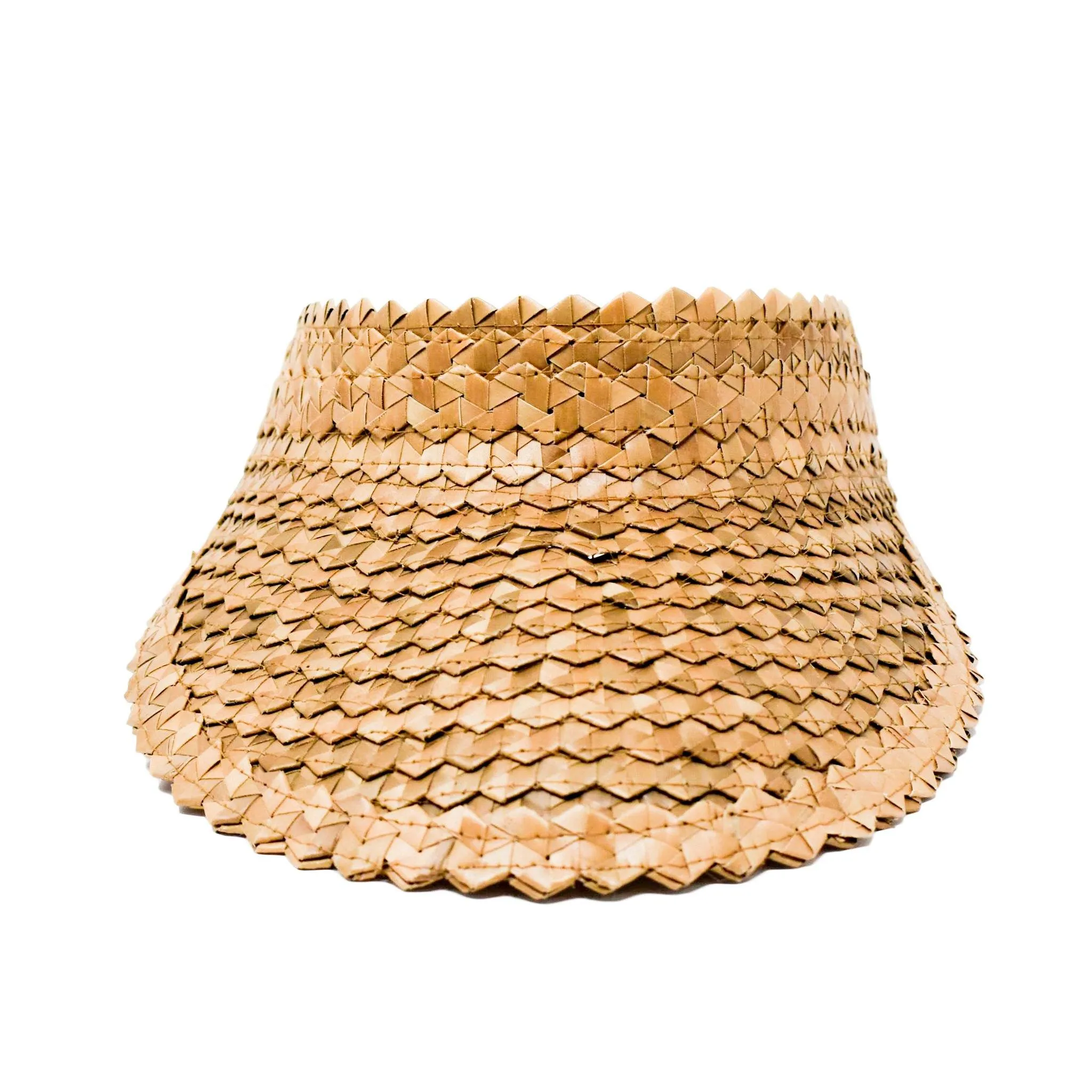 STRAW SUN VISOR - AQUA