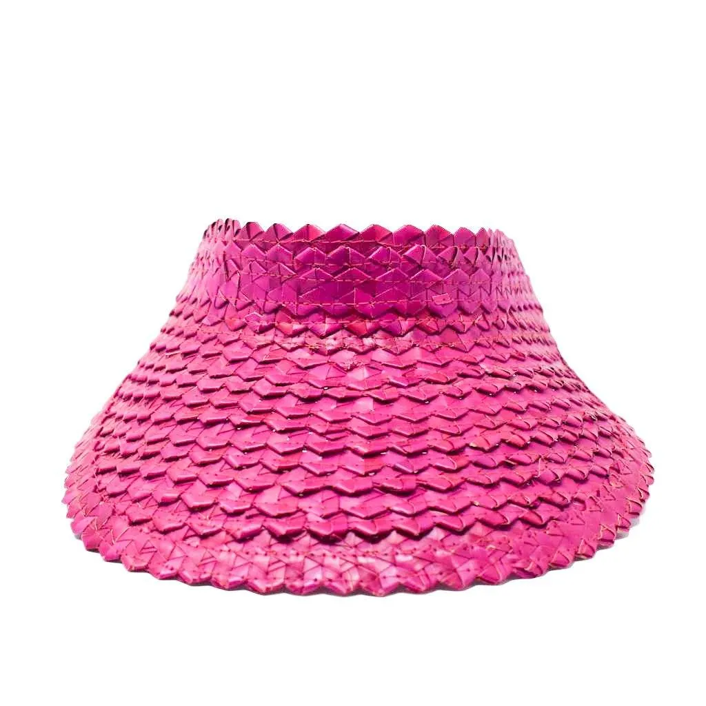 STRAW SUN VISOR - AQUA