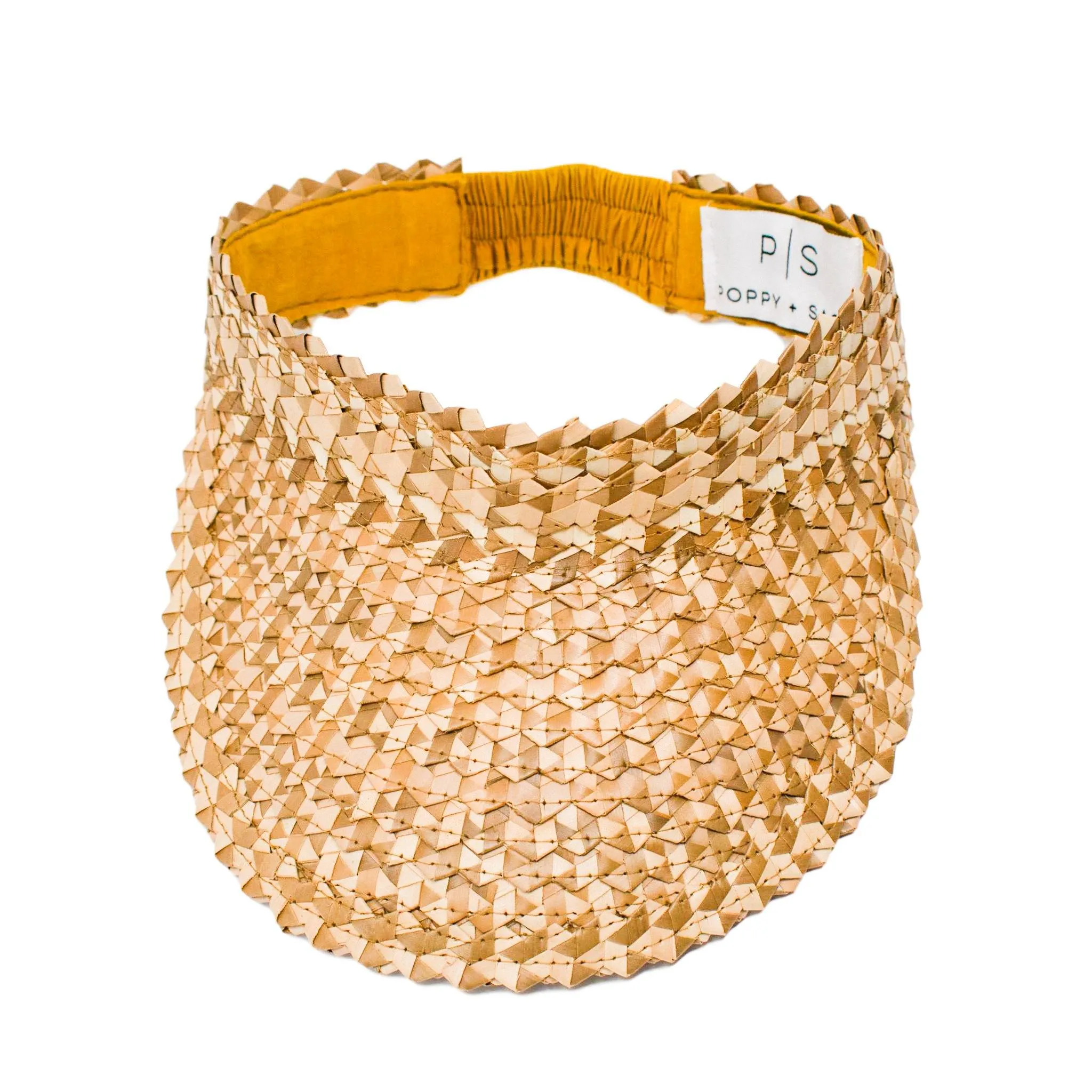 STRAW SUN VISOR - AQUA