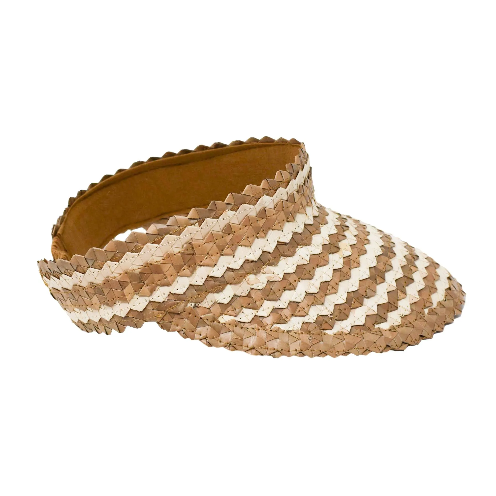 STRAW SUN VISOR - AQUA