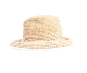 Striped Straw Bucket Hat