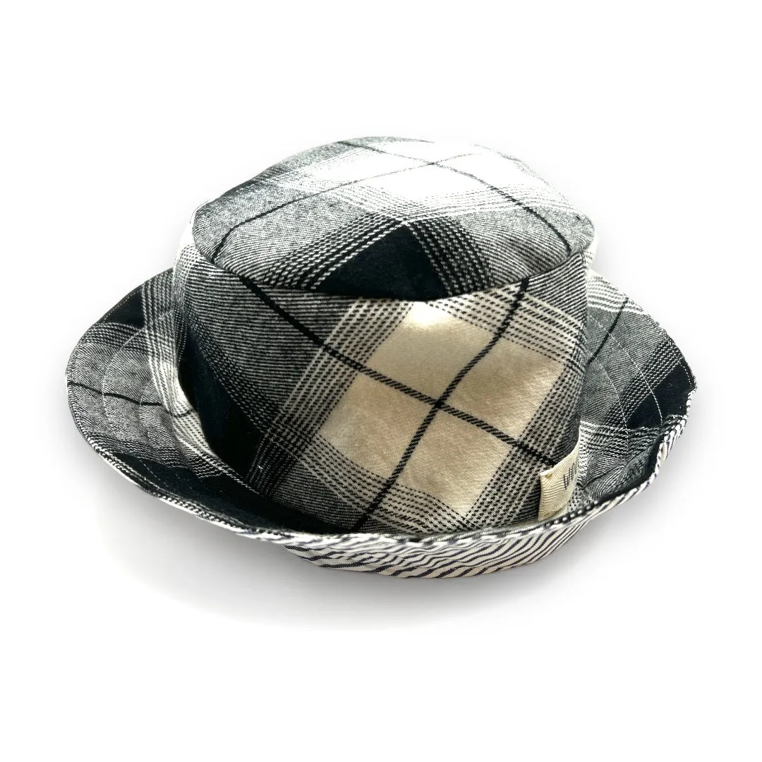 The Essential Bucket Hat - Black Plaid and Stripe