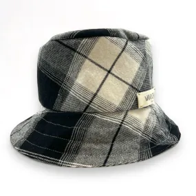 The Essential Bucket Hat - Black Plaid and Stripe