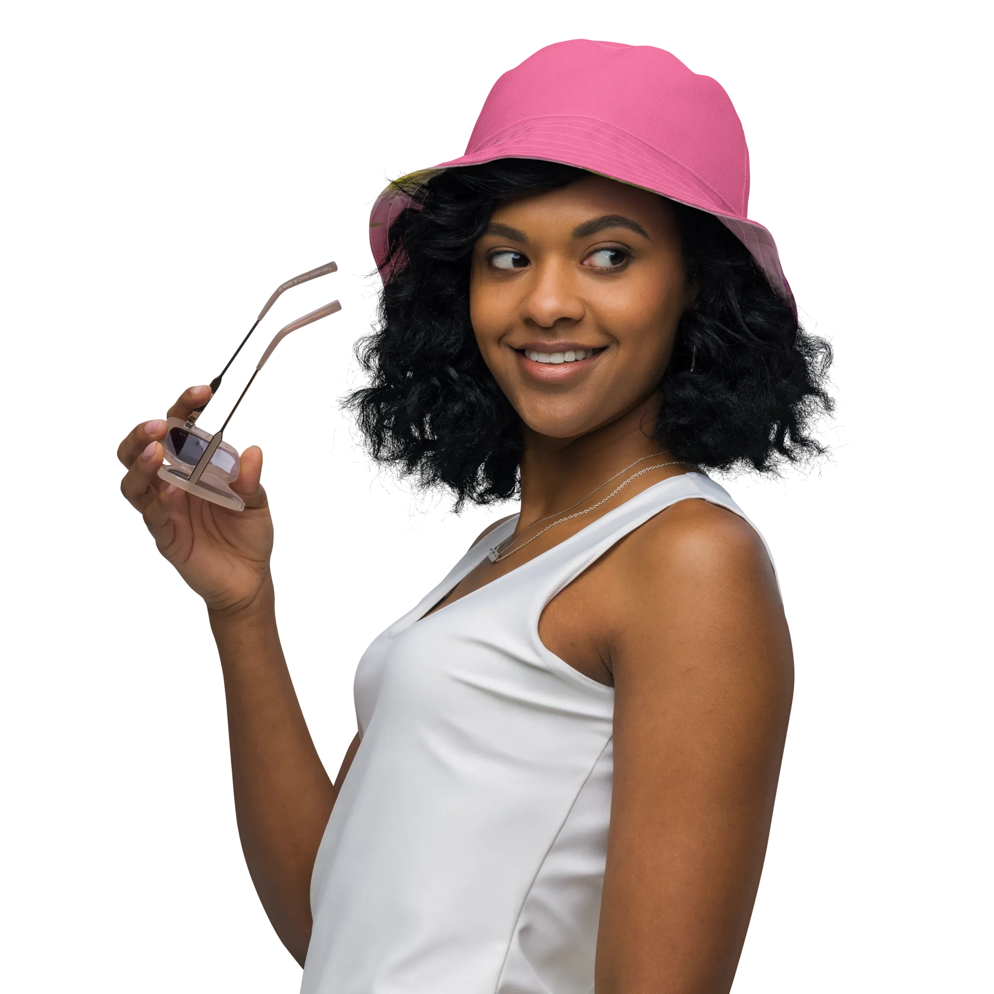 The FLOWER LOVE Collection - "Pretty Pink Poppies" Design Premium Reversible Bucket Hat - Pink Inside - Beach Hat, Gifts for Her