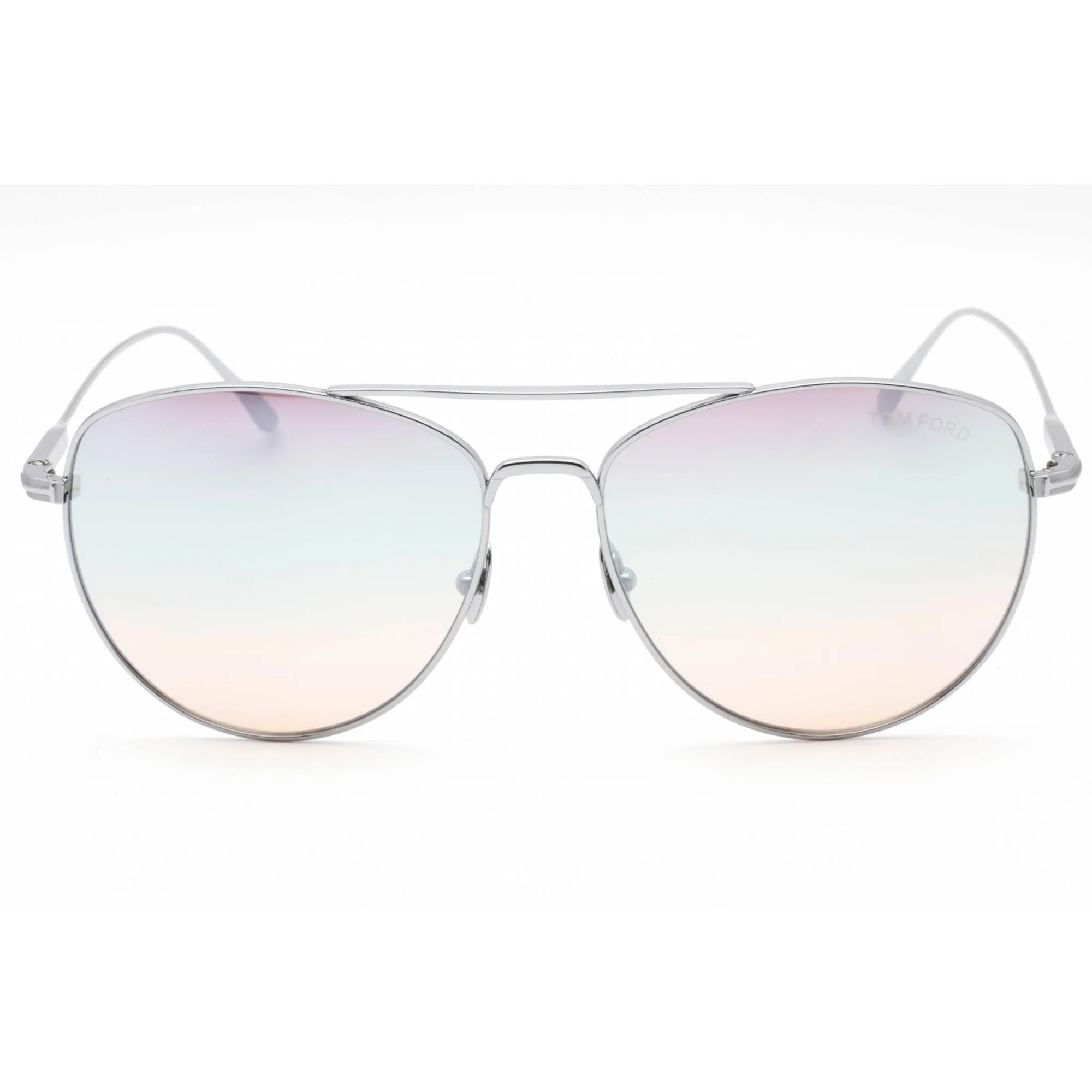 Tom Ford Unisex Sunglasses - Full Rim Shiny Palladium Aviator Frame | FT0784 16Z