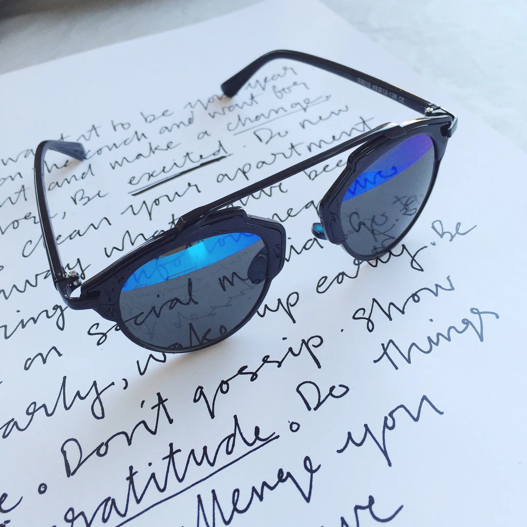 Tuscany Black Clubmaster Sunglasses