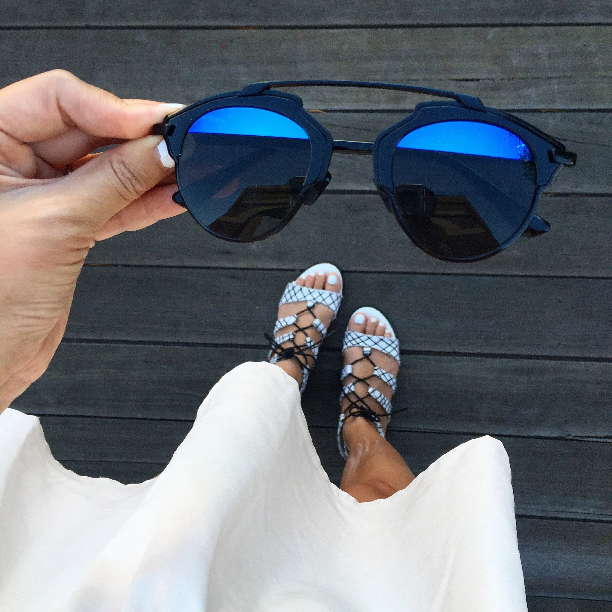 Tuscany Black Clubmaster Sunglasses