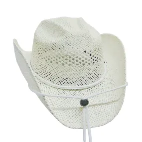 White Cowgirl Straw Hat