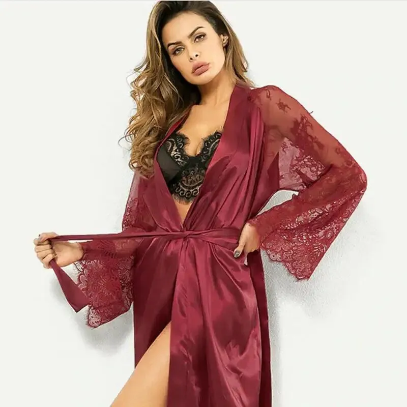 Women Bathrobe Fashion Sexy Sleepwear Robes Sleep for  Wedding Dresses Bridal Gowns Plus Size Temptation Underwear Nightdress X1691007
