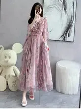 Women Summer Ruffles Long Boho Party Dresses 545105 L