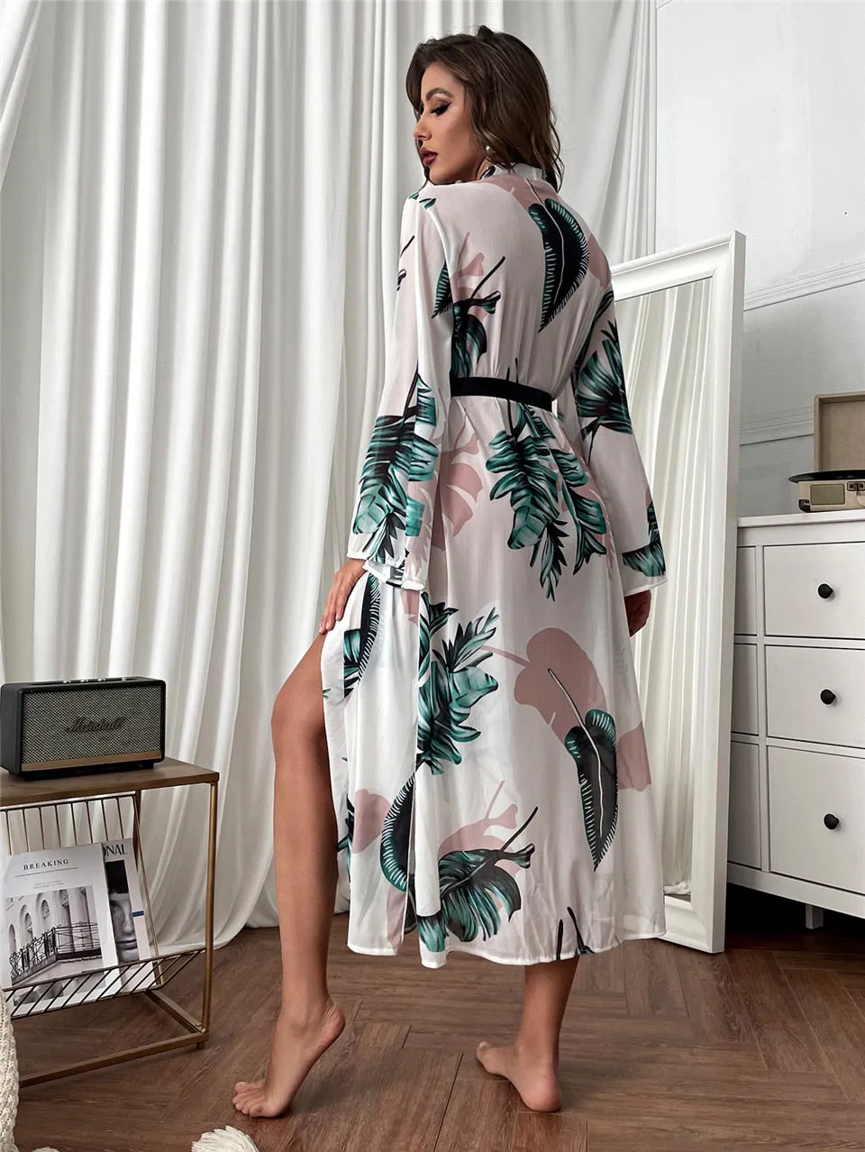 Women's Bathrobe Mesh Nightie